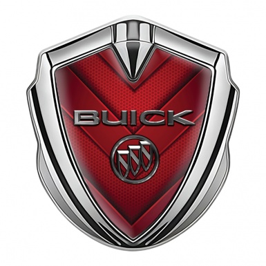 Buick Trunk Emblem Badge Silver Red Grille V Shaped Design