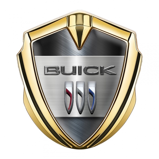 Buick Trunk Emblem Badge Gold Metallic Plate Shield Logo Design