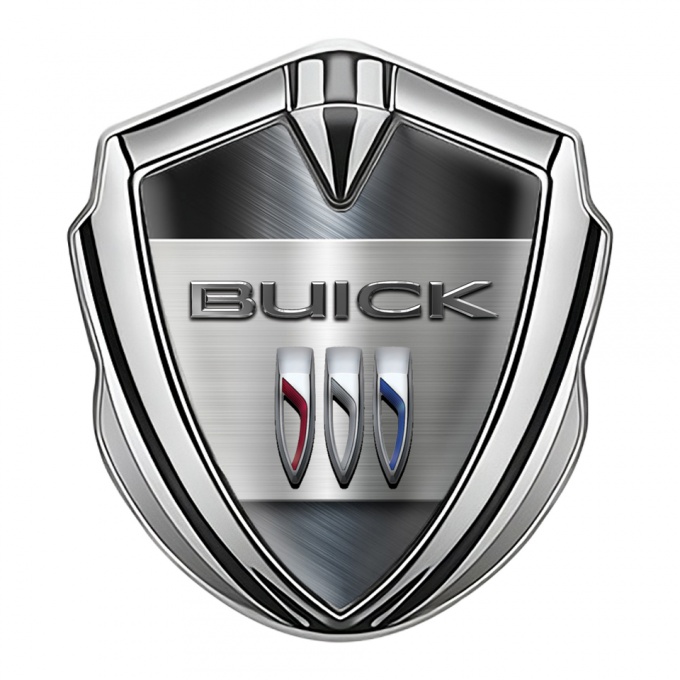 Buick Trunk Emblem Badge Silver Metallic Plate Shield Logo Design