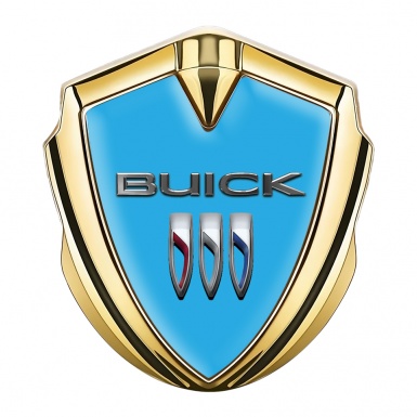Buick Self Adhesive Bodyside Emblem Gold Blue Base Clean Design