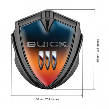 Buick Bodyside Metal Emblem Graphite Multicolor Base Classic Design