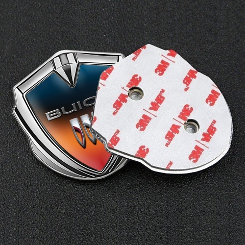 Buick Bodyside Metal Emblem Silver Multicolor Base Classic Design
