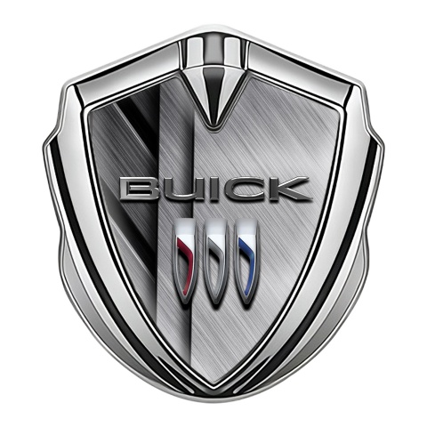 Buick Fender Emblem Badge Silver Crossed Metallic Plates Edition