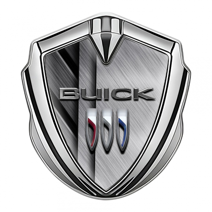 Buick Fender Emblem Badge Silver Crossed Metallic Plates Edition