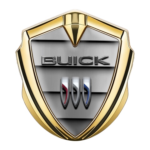 Buick Trunk Emblem Badge Gold Shutter Effect Chrome Edition