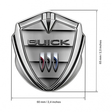 Buick Trunk Emblem Badge Silver Shutter Effect Chrome Edition