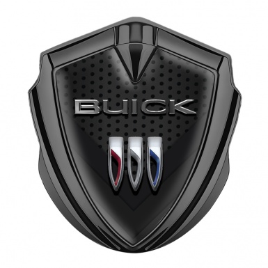 Buick 3D Car Metal Emblem Graphite Dark Mesh V Shape Design
