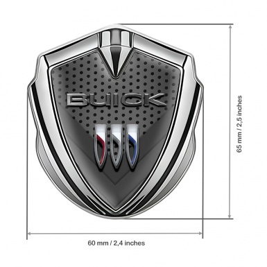 Buick Fender Emblem Badge Silver Light Mesh V Shape Edition