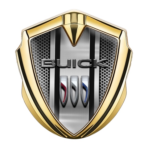 Buick Fender Metal Emblem Gold Metal Grille Sport Stripe Design