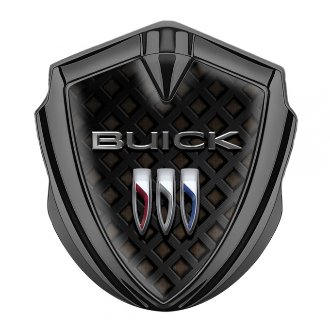 Buick Tuning Emblem Self Adhesive Graphite Dark Grille Chrome Effect