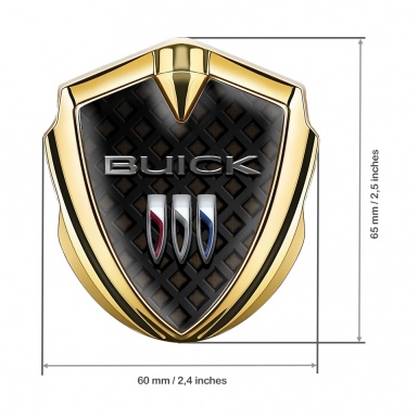 Buick Tuning Emblem Self Adhesive Gold Dark Grille Chrome Effect