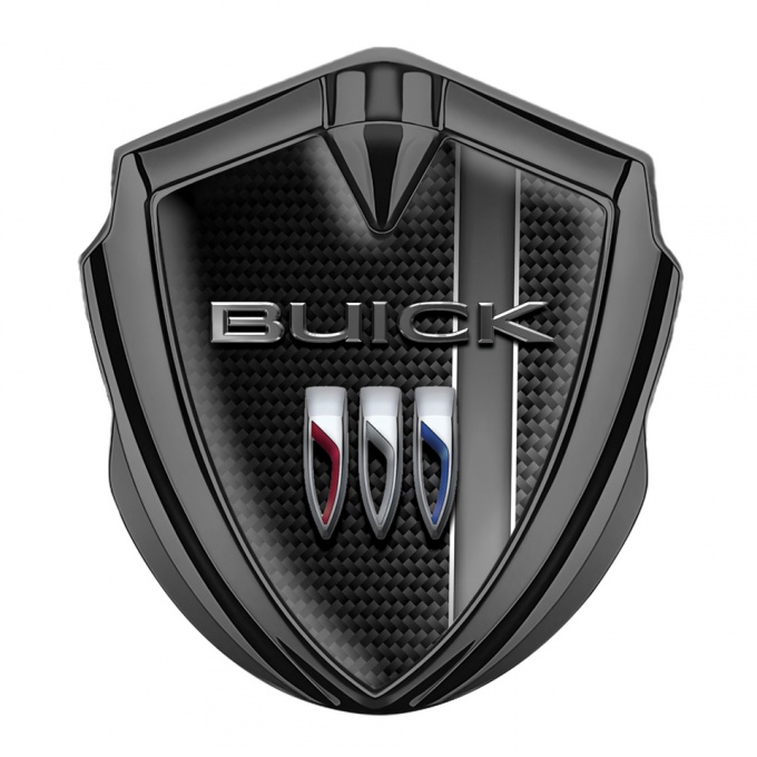 Buick Trunk Metal Emblem Badge Graphite Carbon Base Sport Stripe