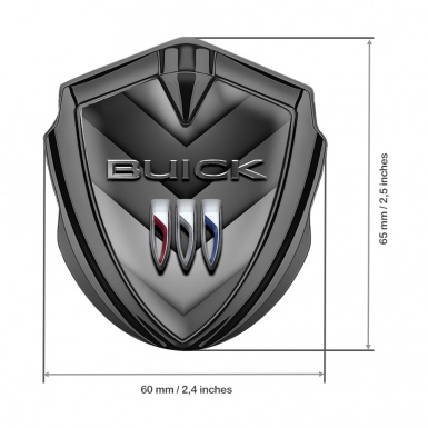 Buick Trunk Emblem Badge Graphite V Shaped Grey Panel Edition