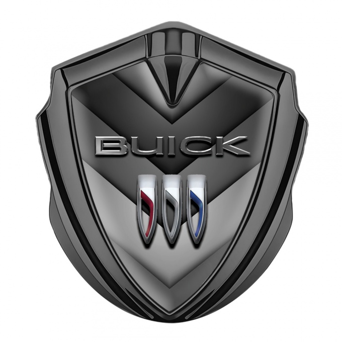 Buick Trunk Emblem Badge Graphite V Shaped Grey Panel Edition