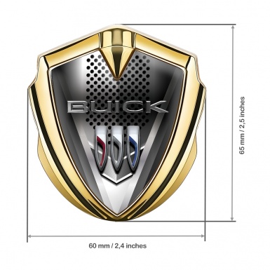 Buick Trunk Emblem Gold Metallic Plate Chromed Logo Effect