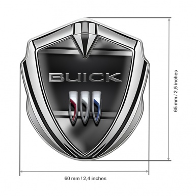 Buick Tuning Emblem Self Adhesive Silver Black Base Gradient Design