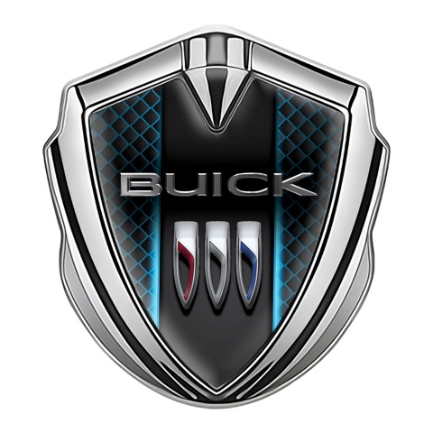 Buick Bodyside Badge Self Adhesive Silver Blue Grille Glow Effect