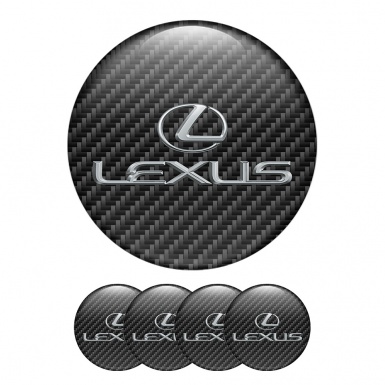 Lexus Wheel Center Cap Domed Stickers Legend Crbon 3D