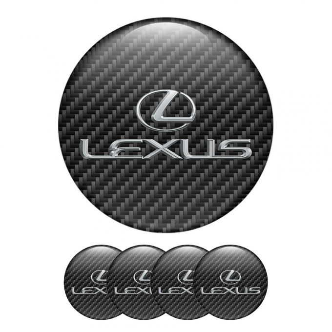 Lexus Wheel Center Cap Domed Stickers Legend Crbon 3D