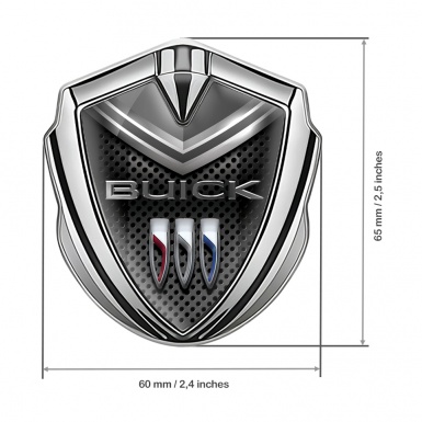 Buick Trunk Emblem Badge Silver Dark Grille Grey Cap Elements