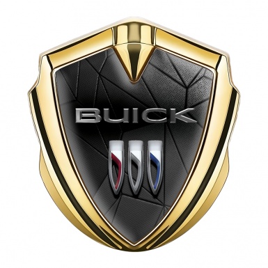 Buick Trunk Metal Emblem Gold Dark Mosaic Template Design