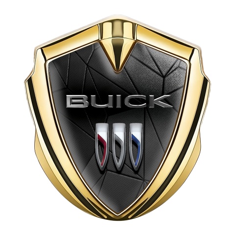 Buick Trunk Metal Emblem Gold Dark Mosaic Template Design