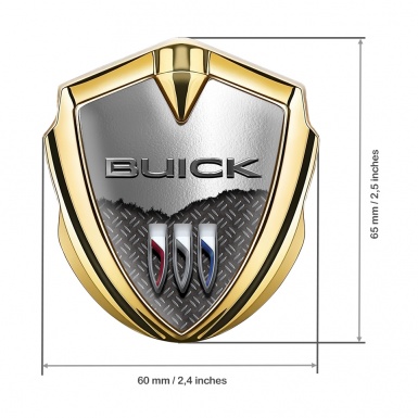 Buick 3D Car Metal Emblem Gold Half Torn Metal Template