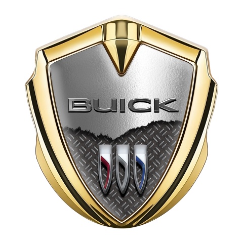 Buick 3D Car Metal Emblem Gold Half Torn Metal Template