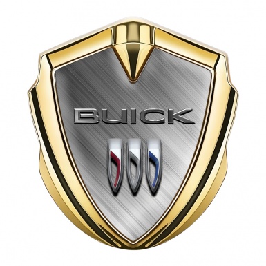 Buick Trunk Metal Emblem Gold Diagonal Lines Template Design