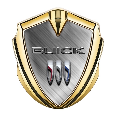 Buick Trunk Metal Emblem Gold Diagonal Lines Template Design