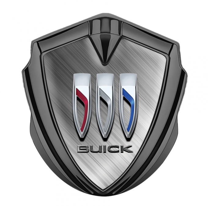 Buick Trunk Metal Emblem Badge Graphite Diagonal Mesh Big Logo