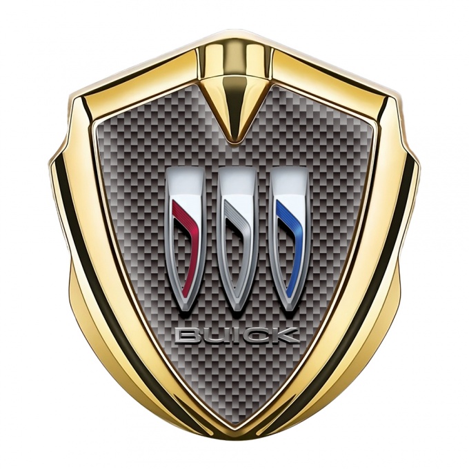 Buick Bodyside Emblem Gold Brown Carbon Template Big Logo