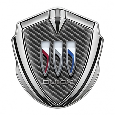 Buick Trunk Emblem Badge Silver Light Carbon Base Big Logo