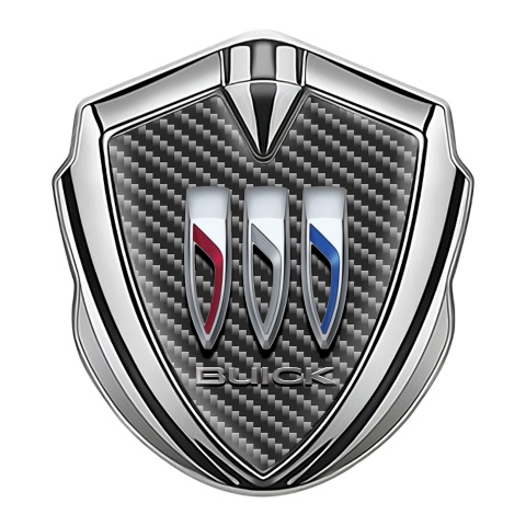 Buick Trunk Emblem Badge Silver Light Carbon Base Big Logo