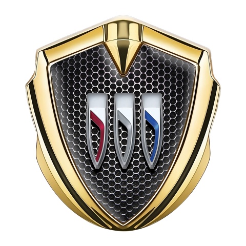 Buick Tuning Emblem Self Adhesive Gold Dark Hex Shields Logo