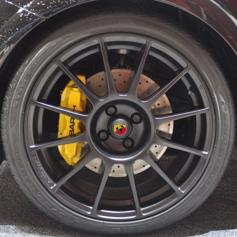 Fiat Abarth Sticker Wheel Center Hub Cap Carbon