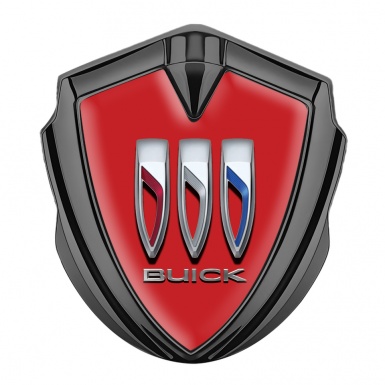 Buick Trunk Emblem Badge Graphite Red Dome Tricolor Edition