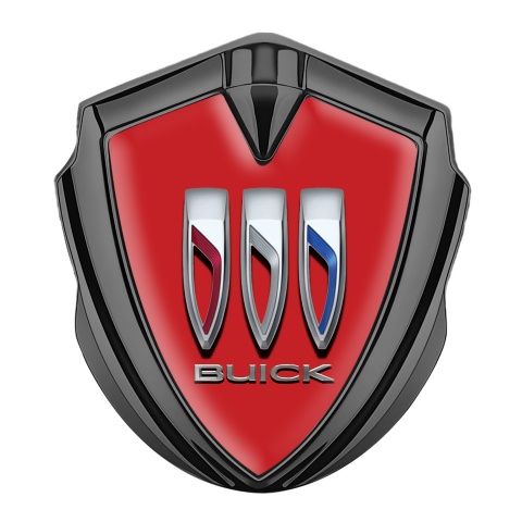 Buick Trunk Emblem Badge Graphite Red Dome Tricolor Edition