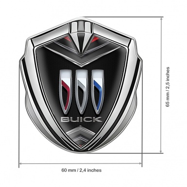 Buick Fender Emblem Badge Silver Dark Grille Chrome Effect Edition