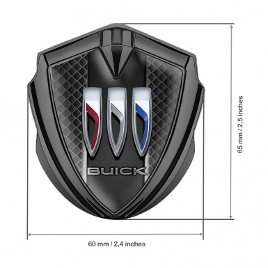 Buick Trunk Emblem Badge Graphite Dark Grid Glow Tricolor Logo