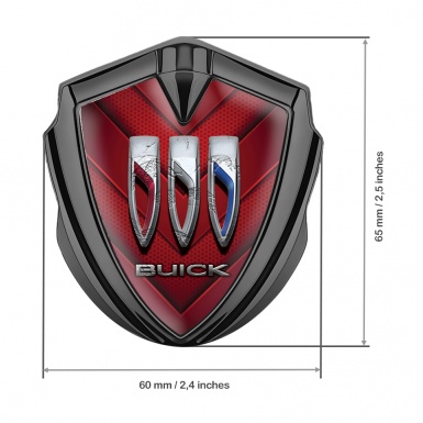 Buick Fender Emblem Graphite Red V Shaped Template Color Logo