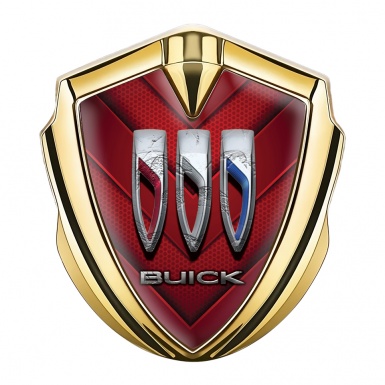 Buick Fender Emblem Gold Red V Shaped Template Color Logo