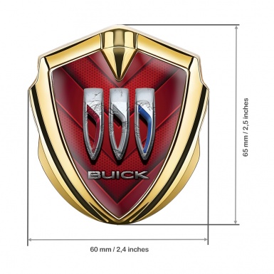 Buick Fender Emblem Gold Red V Shaped Template Color Logo