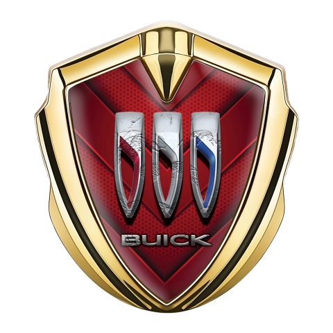 Buick Fender Emblem Gold Red V Shaped Template Color Logo