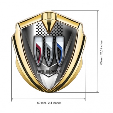 Buick Trunk Emblem Badge Gold Grinder Style Blade Effect Design