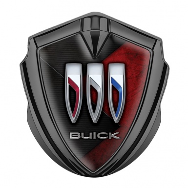 Buick Metal Emblem Self Adhesive Graphite Cross Plates Tricolor Logo