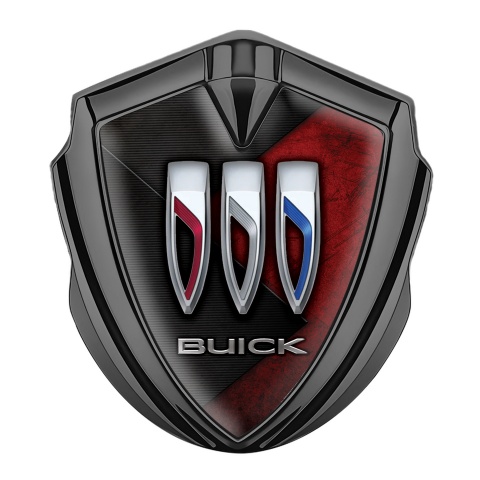Buick Metal Emblem Self Adhesive Graphite Cross Plates Tricolor Logo