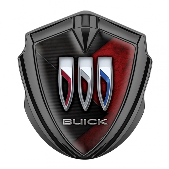 Buick Metal Emblem Self Adhesive Graphite Cross Plates Tricolor Logo