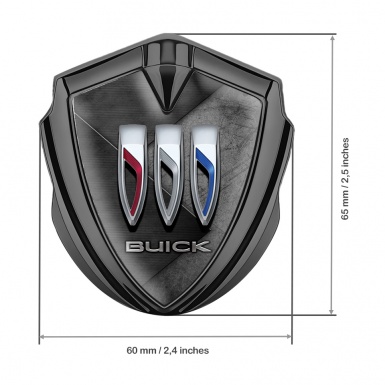 Buick Car Metal Emblem Graphite Greyscale Slabs Tricolor Logo Design