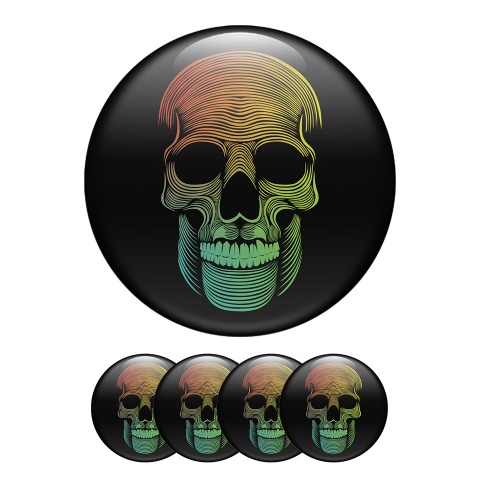 Skull Center Hub Dome Stickers Painted Edition